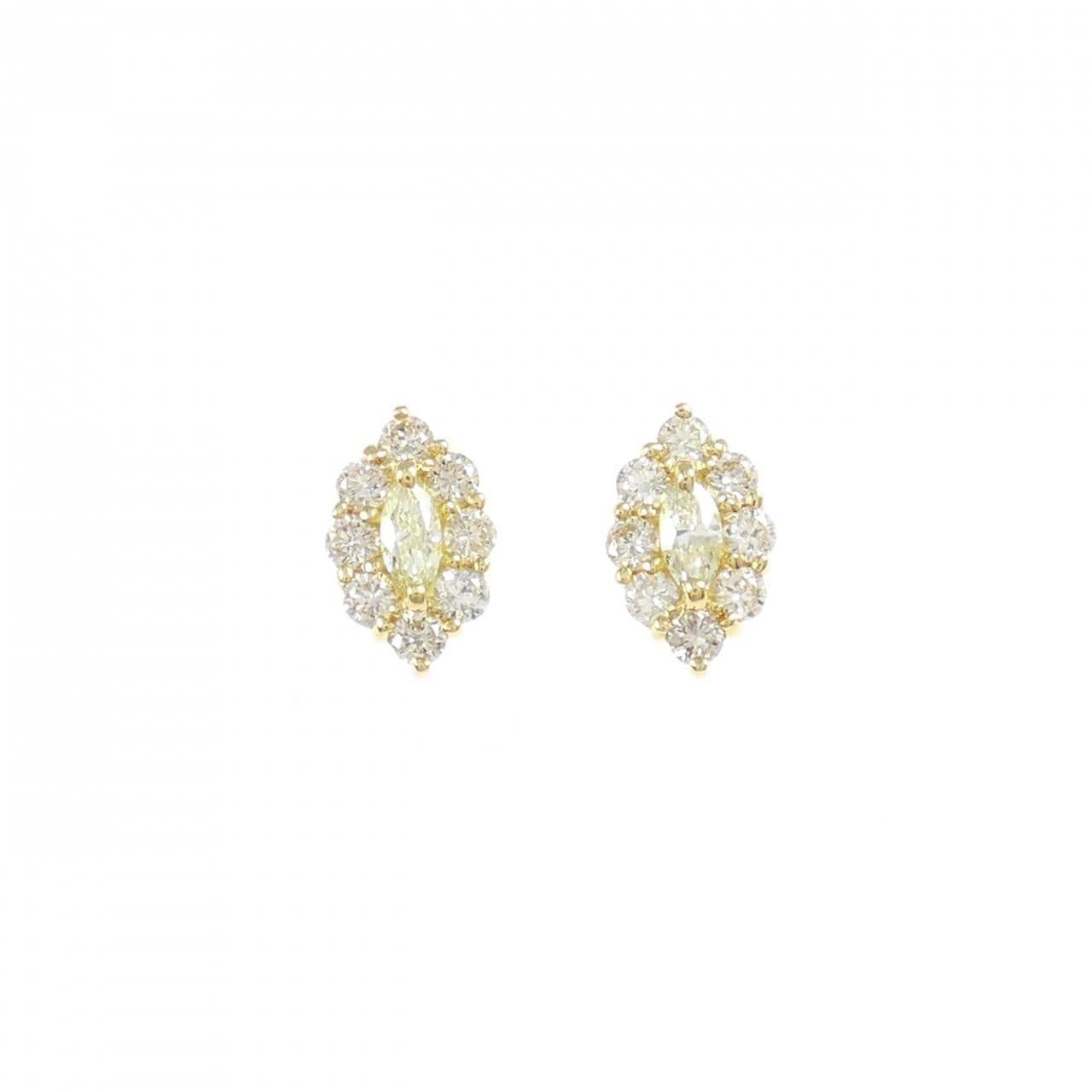 K18YG ダイヤモンド ピアス 0.42CT