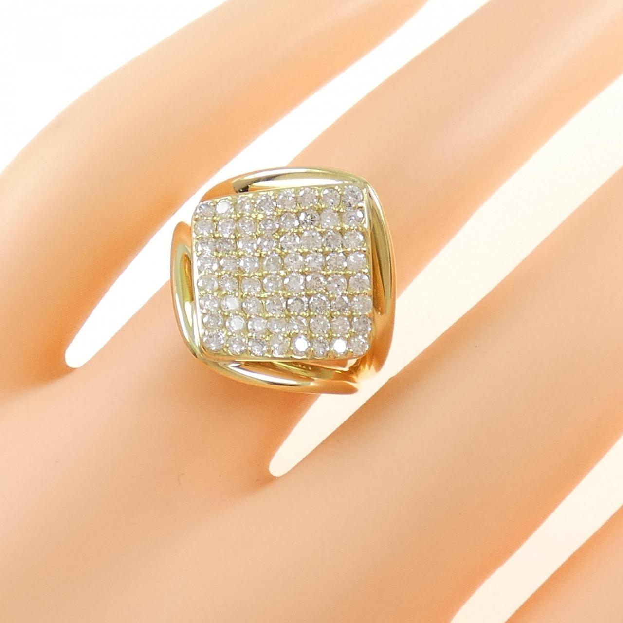 K18YG パヴェ ダイヤモンド リング 1.00CT