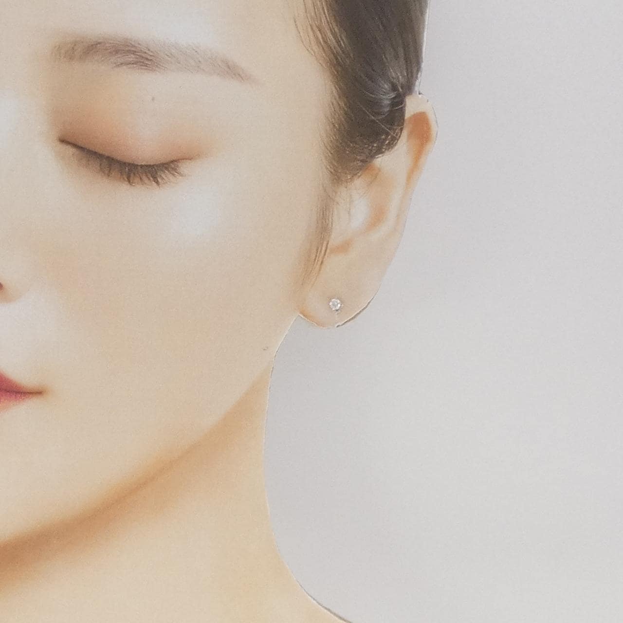 K18YG ソリティア ダイヤモンド ピアス 0.20CT