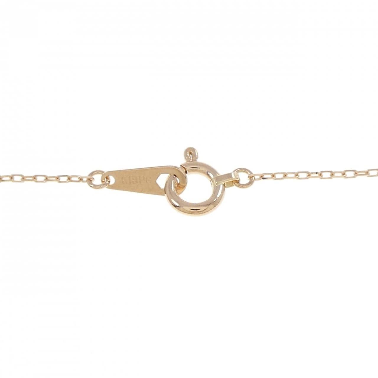 K18PG ムーン×スター ダイヤモンド ネックレス 0.06CT
