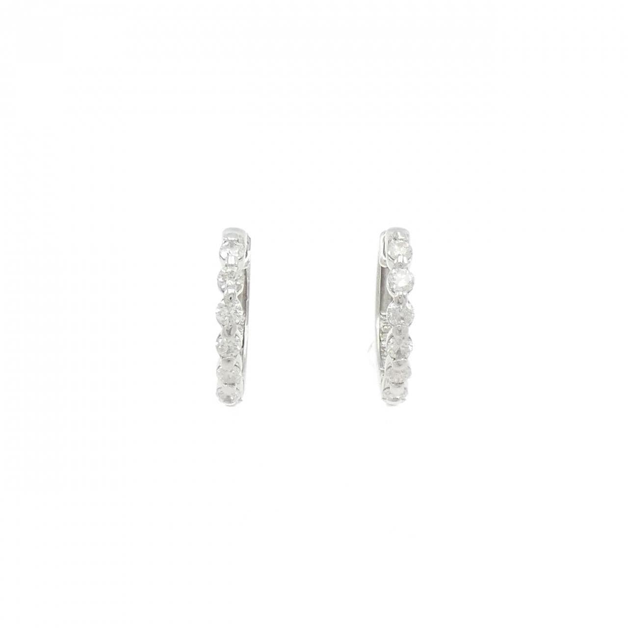 K18WG ダイヤモンド ピアス 0.50CT