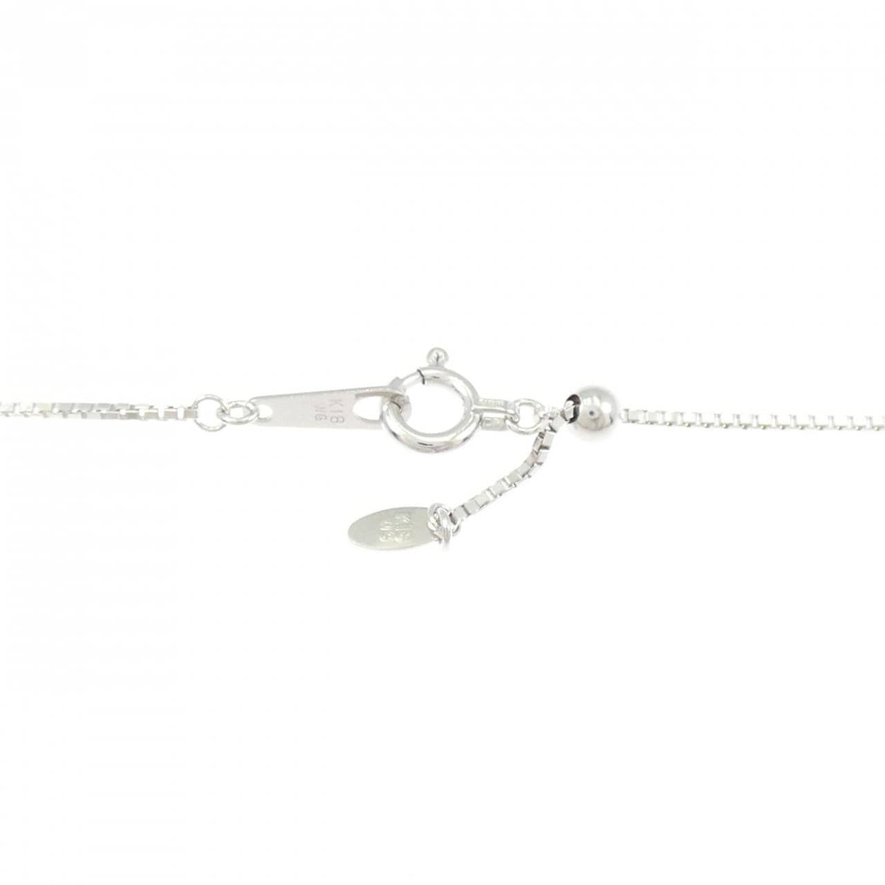 K18WG ダイヤモンド ネックレス 0.37CT