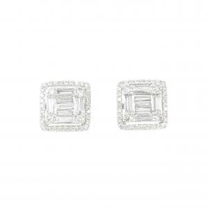 K18WG ダイヤモンド ピアス 1.00CT
