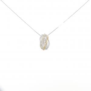 【新品】PT900/K18/PT850 ダイヤモンド ネックレス 1.00CT