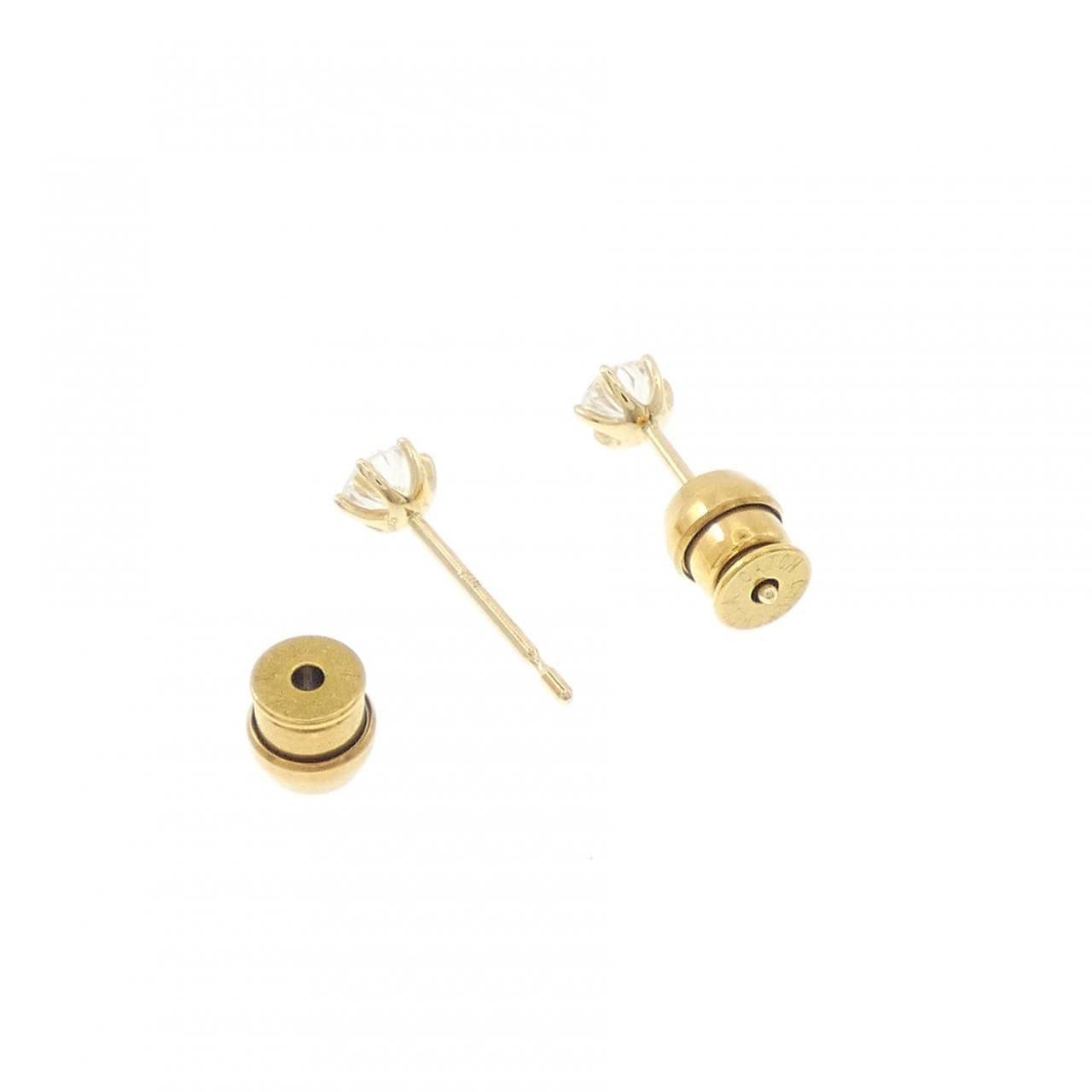 【リメイク】K18YG/ST ダイヤモンド ピアス 0.203CT 0.208CT F SI1 Good