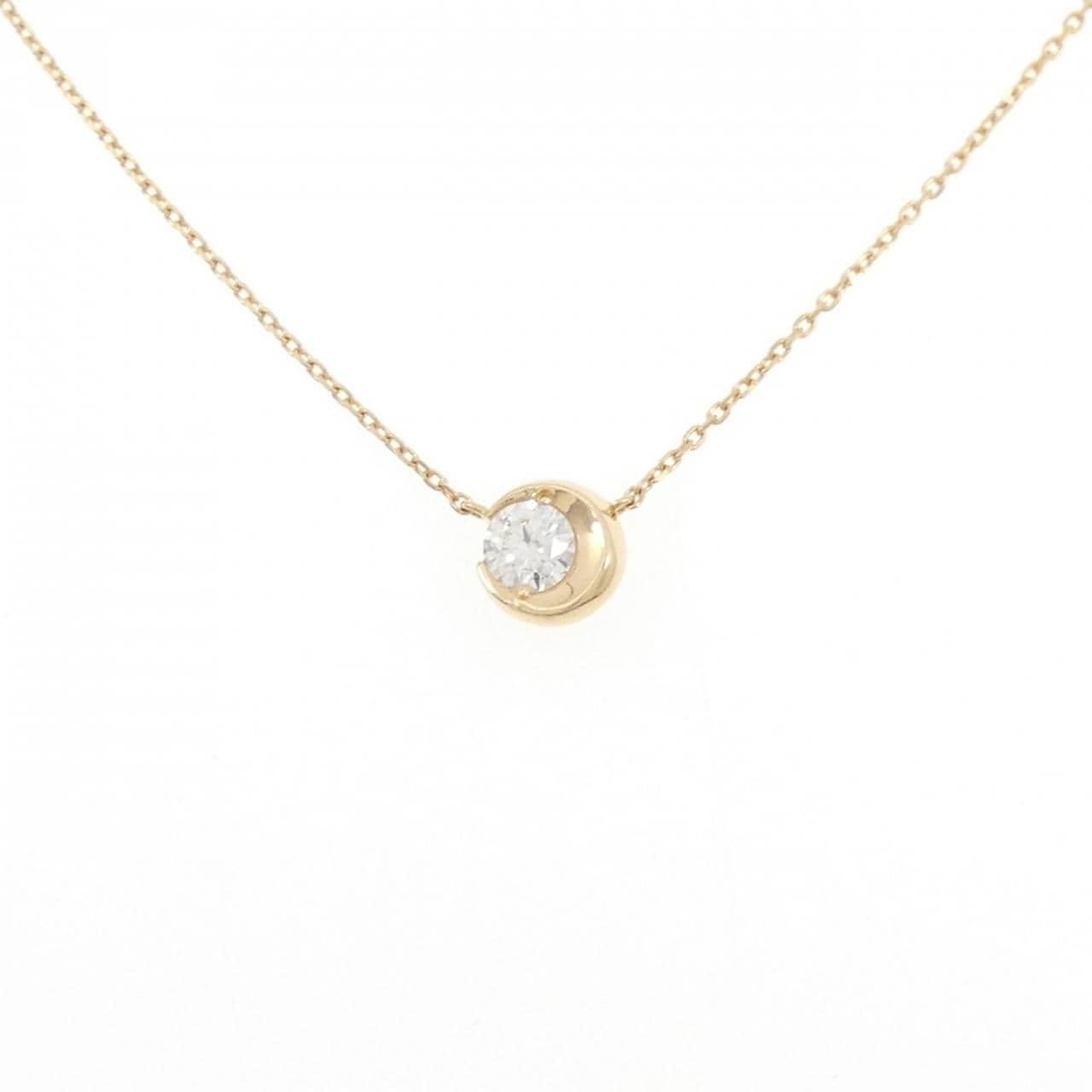 スタージュエリー ムーンセッティング ネックレス 0.17CT