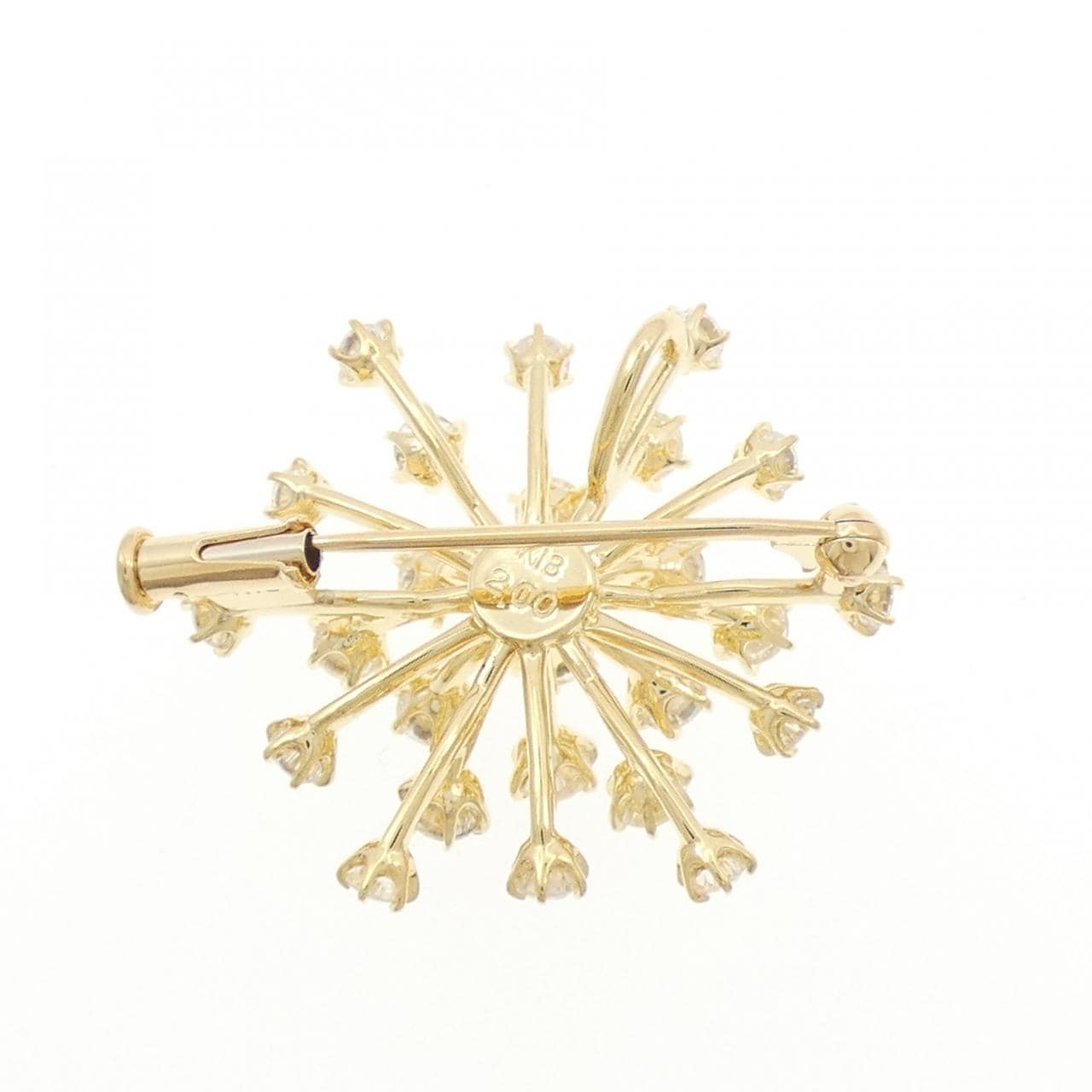 K18YG ダイヤモンド ブローチ 2.00CT