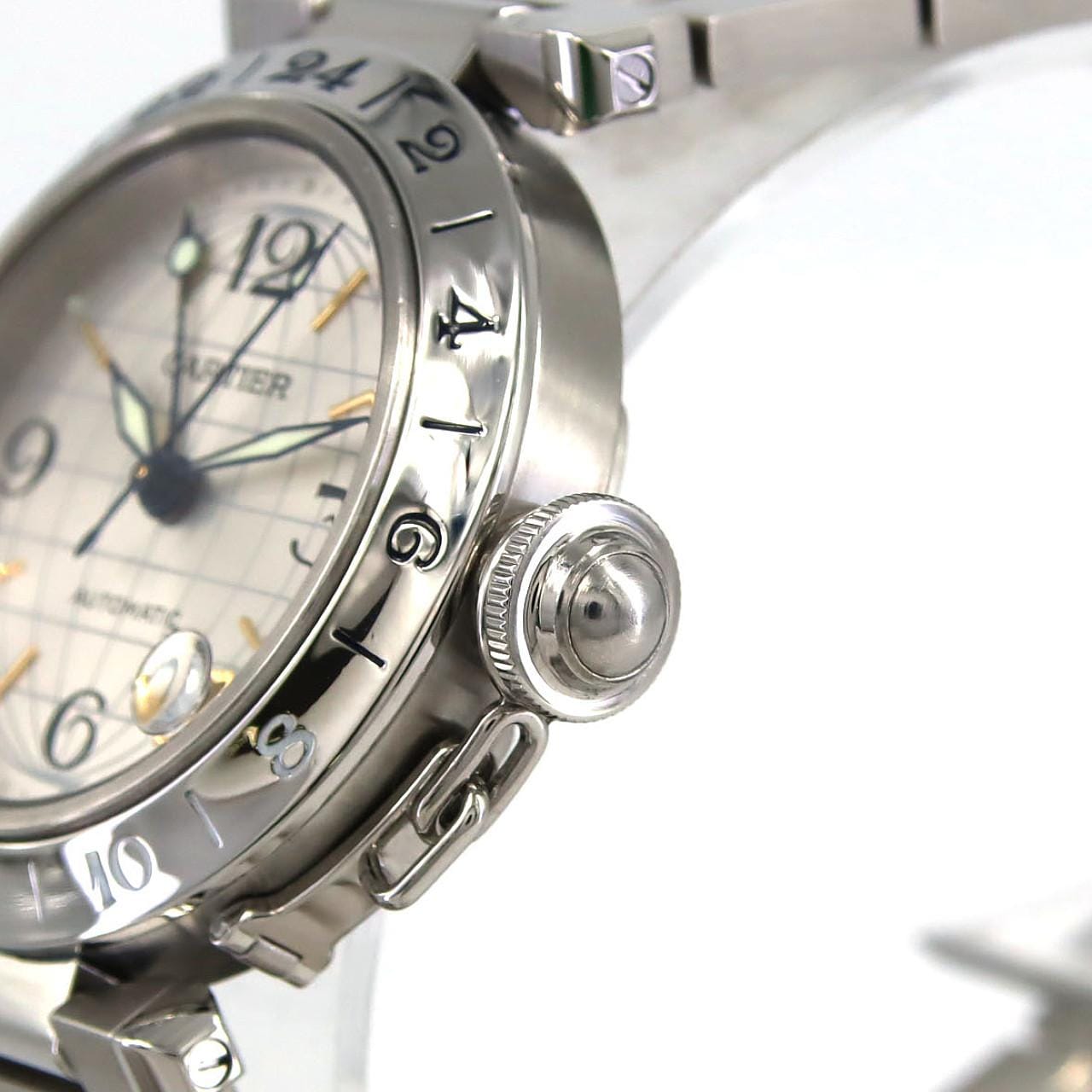 カルティエ パシャC GMT W31029M7 SS 自動巻
