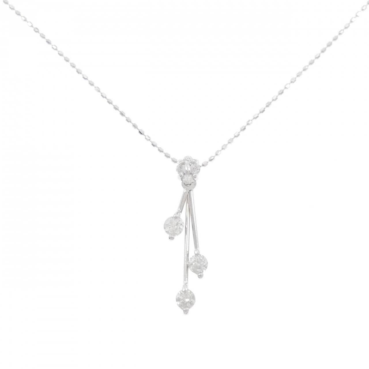 K14WG ダイヤモンド ネックレス 0.33CT