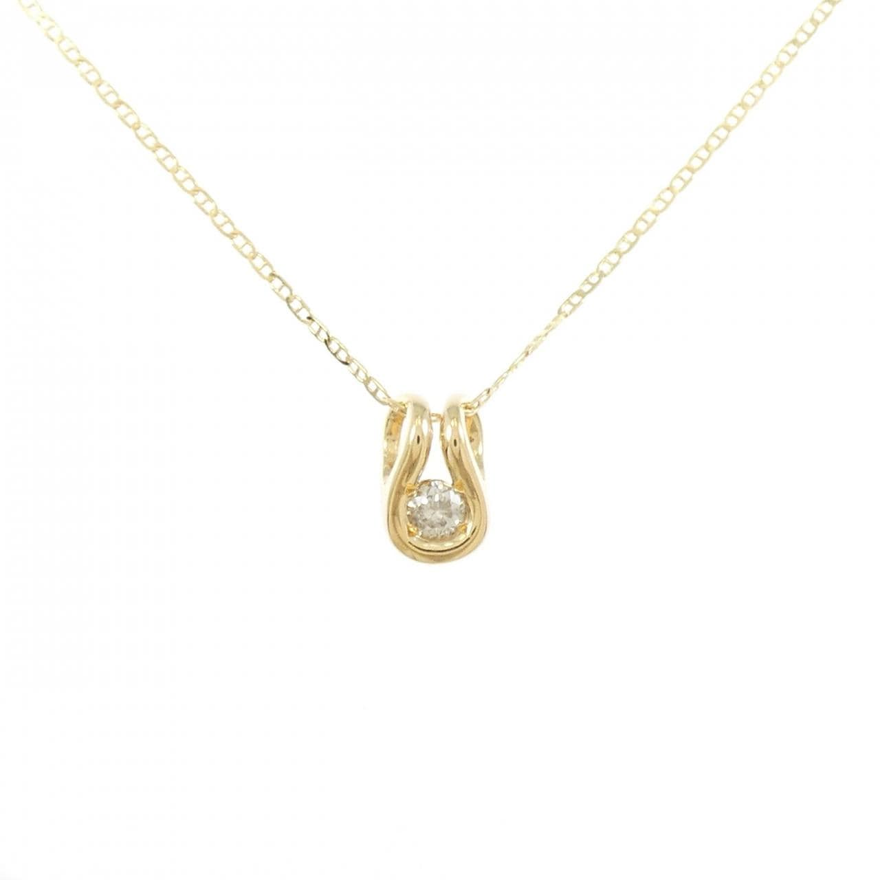 K18YG ダイヤモンド ネックレス 0.13CT