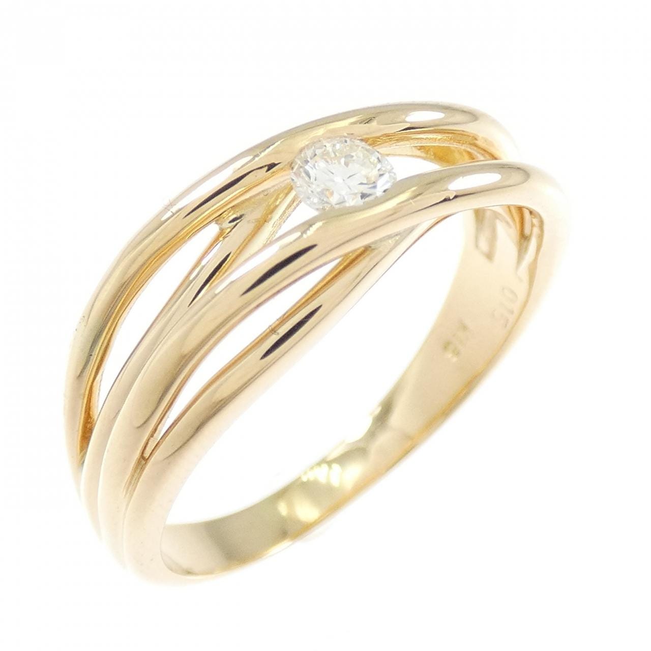 K18YG ダイヤモンド リング 0.15CT