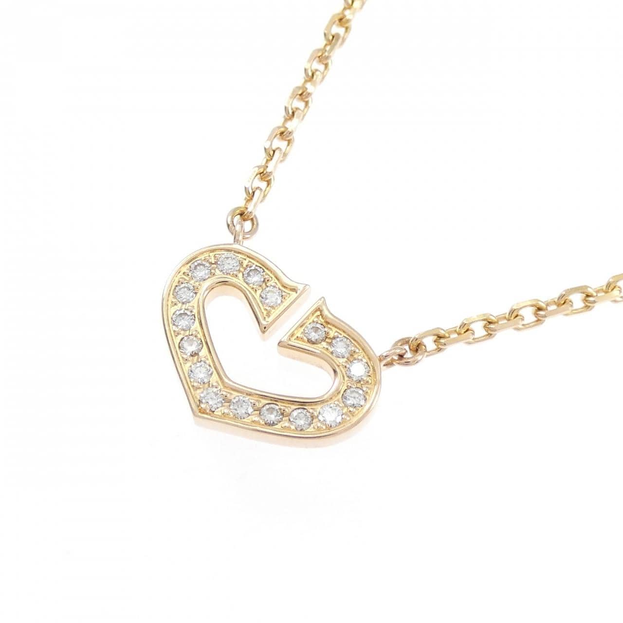 カルティエ Cハート ネックレス