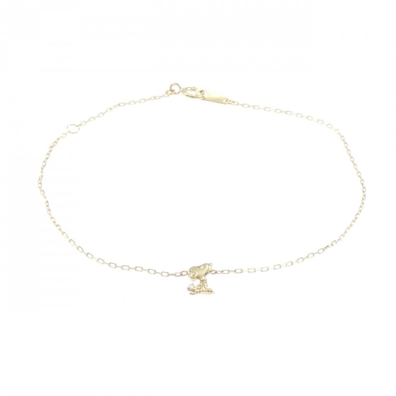 K18YG ドッグ ダイヤモンド ブレスレット 0.005CT