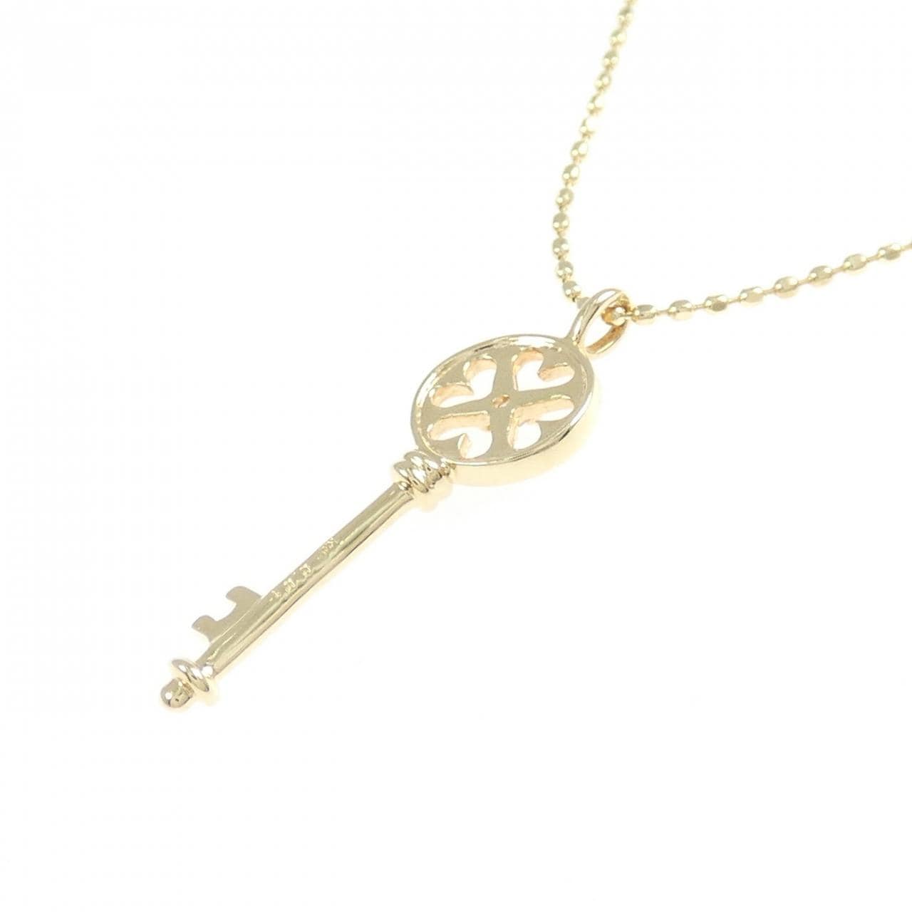 K10YG キー ダイヤモンド ネックレス 0.01CT