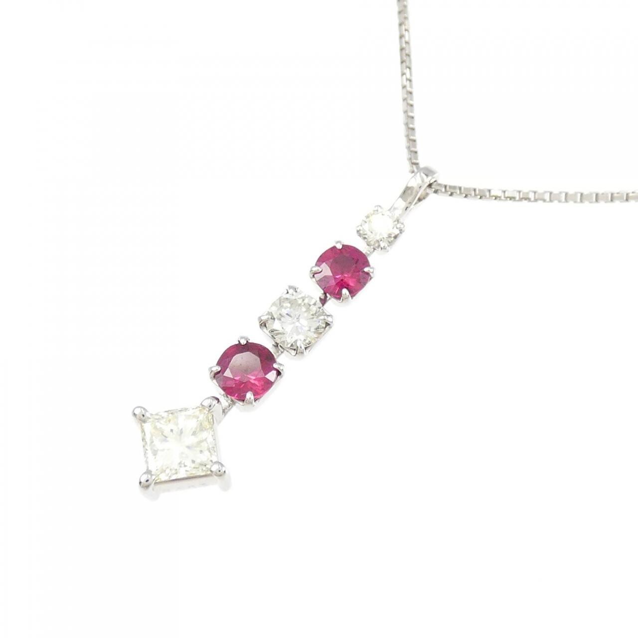 コメ兵｜PT/K18WG ルビー ネックレス 0.33CT｜ジュエリー｜ネックレス