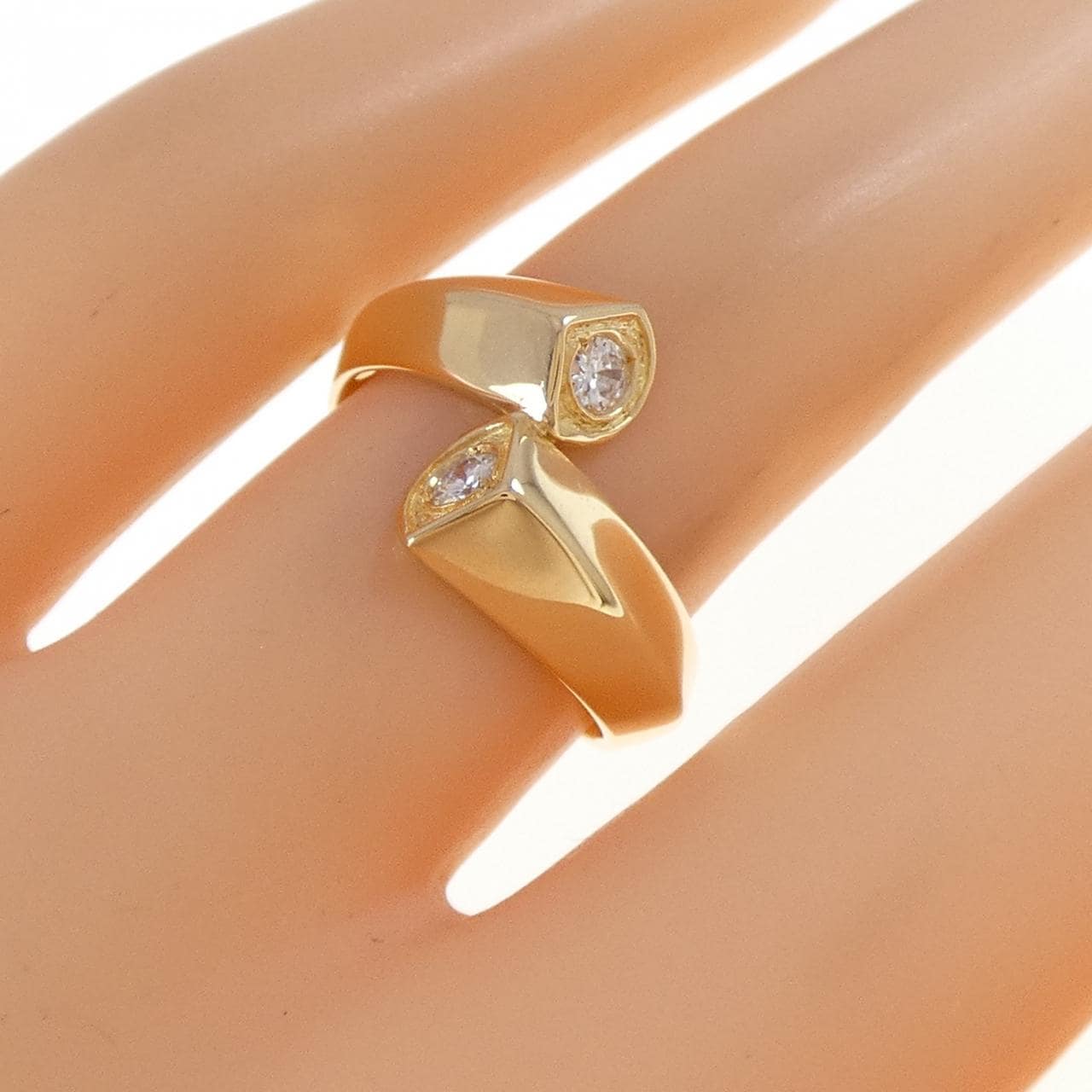 K18YG ダイヤモンド リング 0.13CT