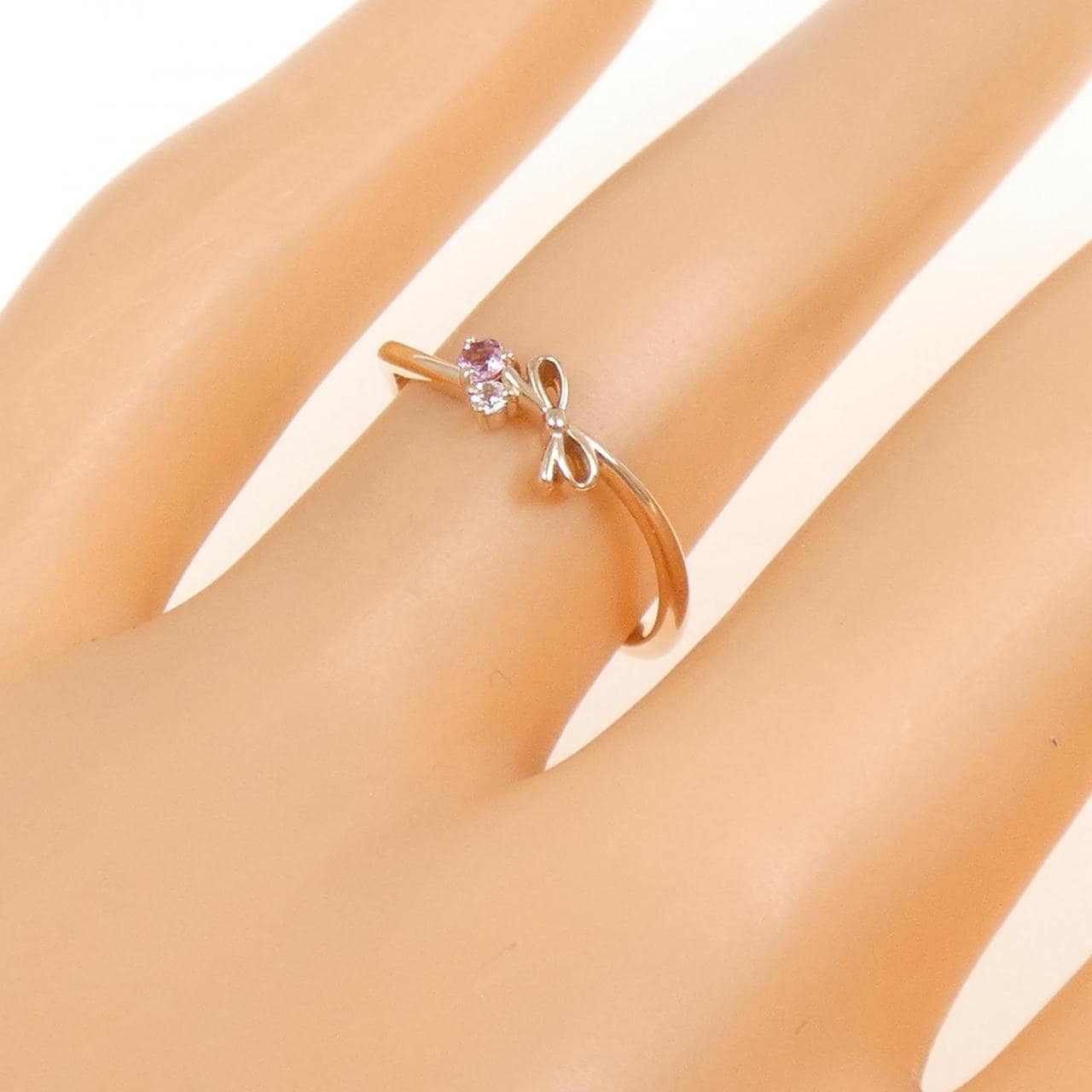 K10PG リボン トルマリン リング