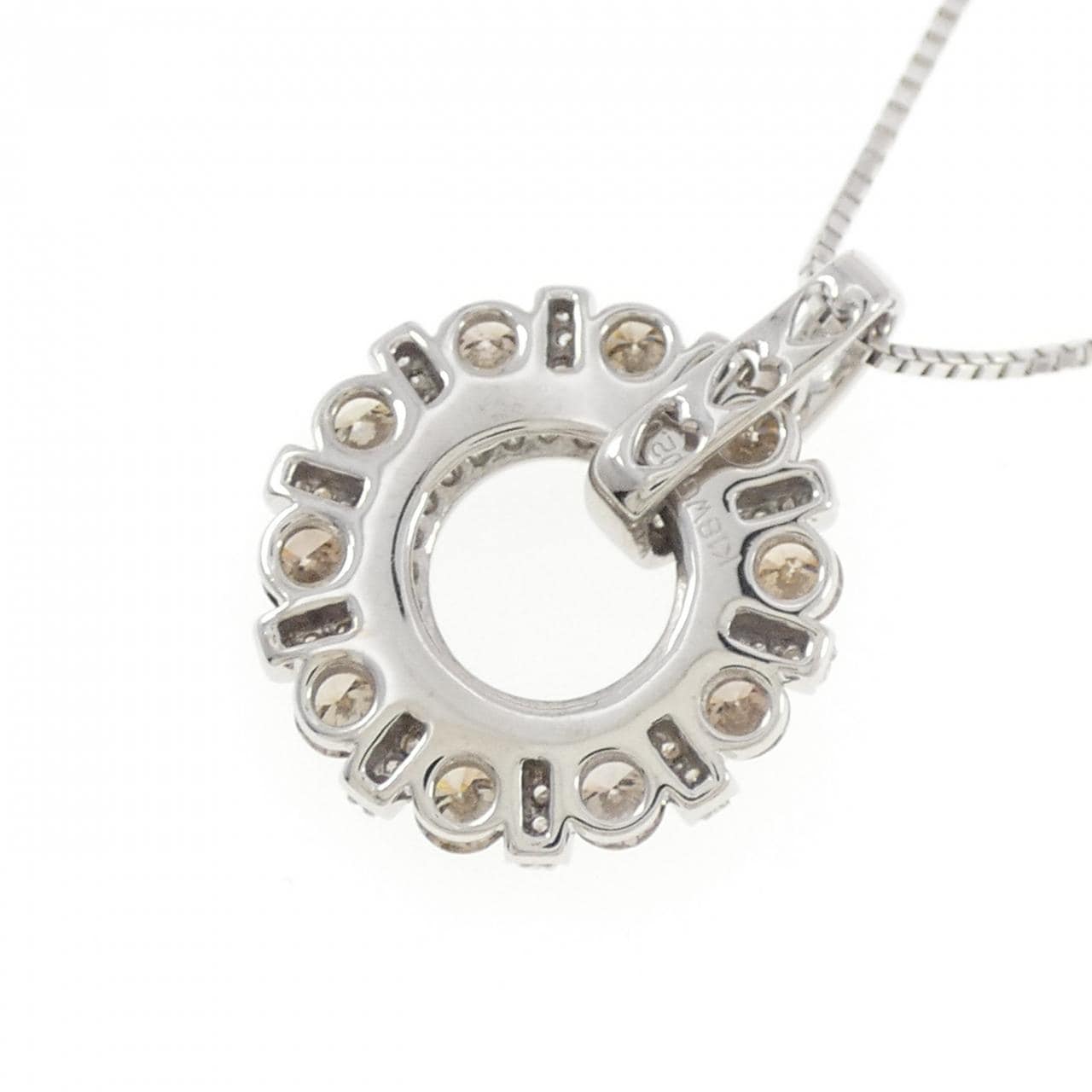 K18WG ダイヤモンド ネックレス 2.00CT