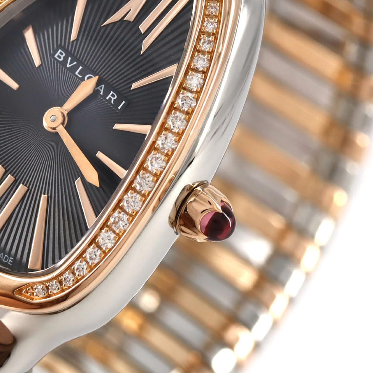 ブルガリ セルペンティトゥボガス Mサイズ PGコンビ/D SP35SPG/SP35BSPGD.2T SSxPG クォーツ