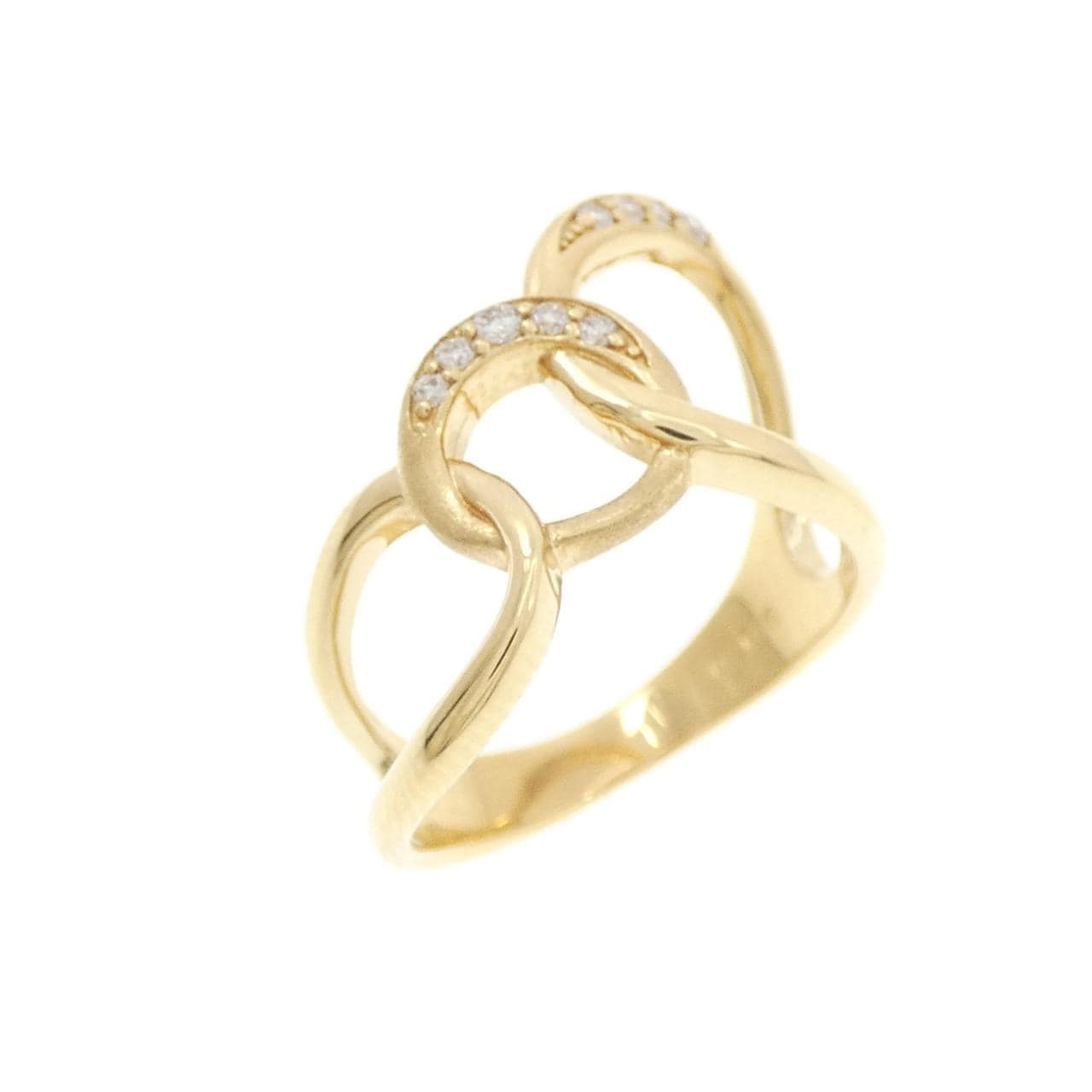 K18YG ダイヤモンド ピンキーリング 0.06CT