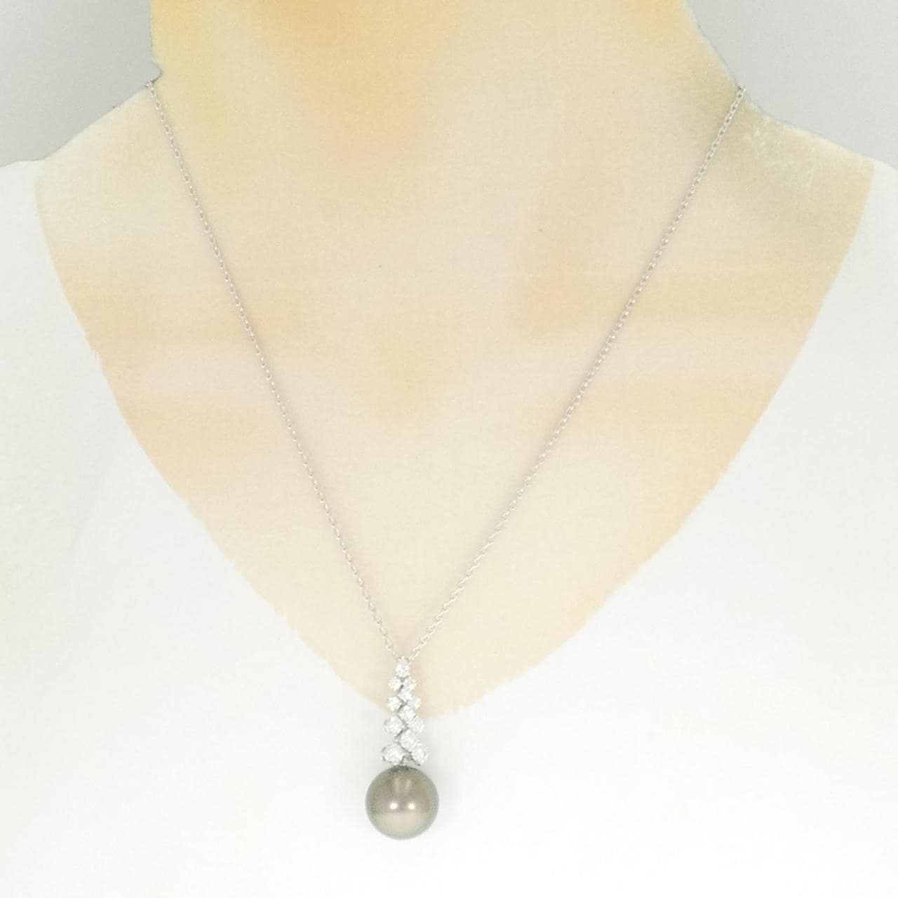 ミキモト 黒蝶パール ネックレス 14.2mm
