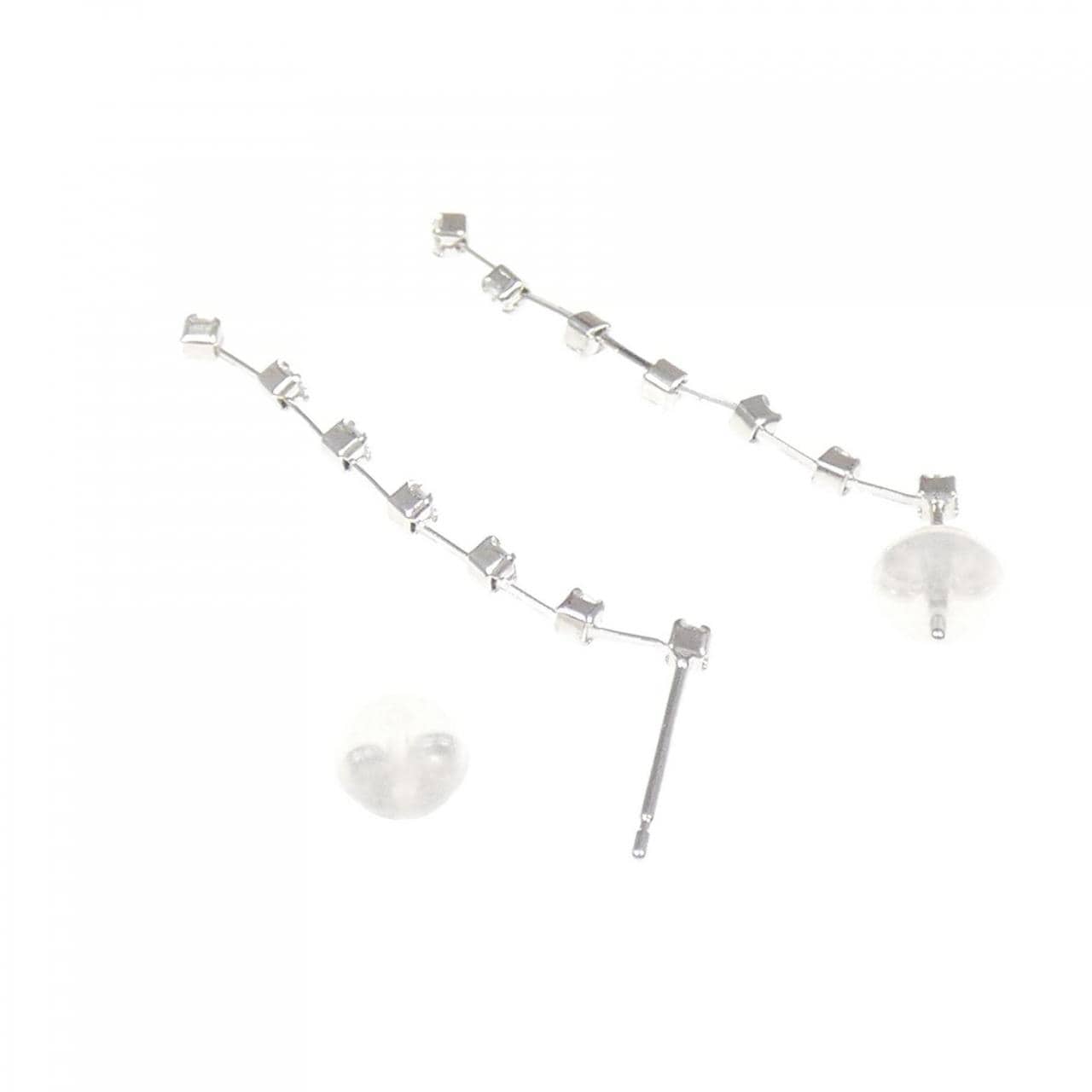 K18WG ダイヤモンド ピアス 0.30CT