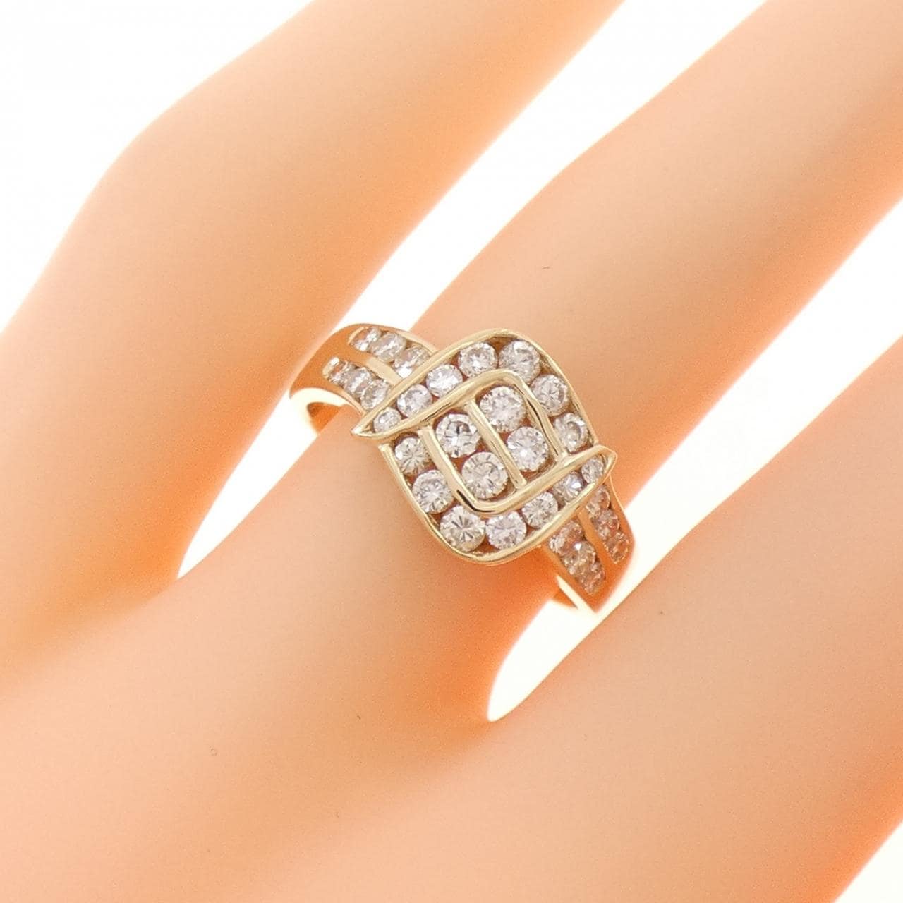 K18YG ダイヤモンド リング 0.75CT