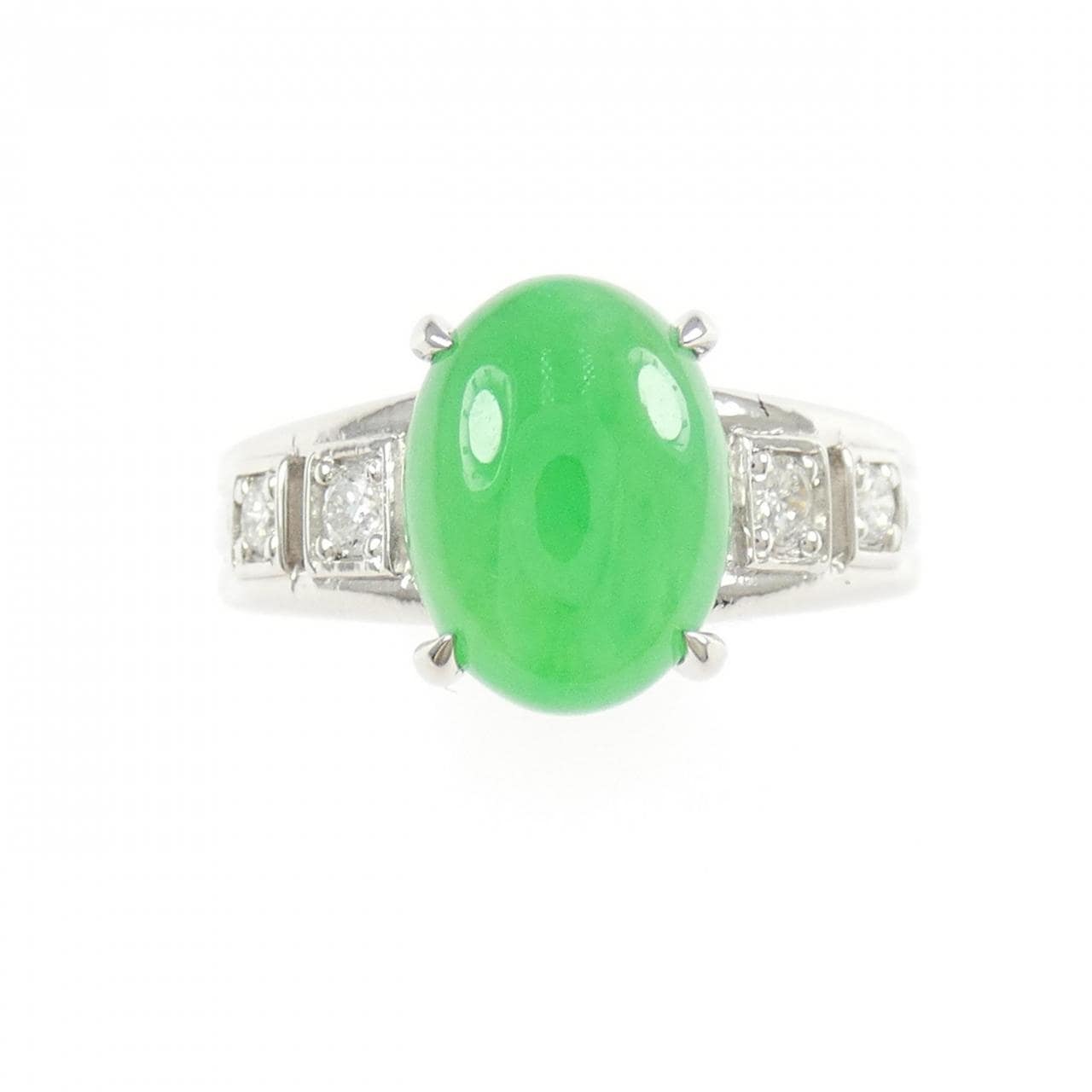 PT900 ヒスイ リング 3.34CT