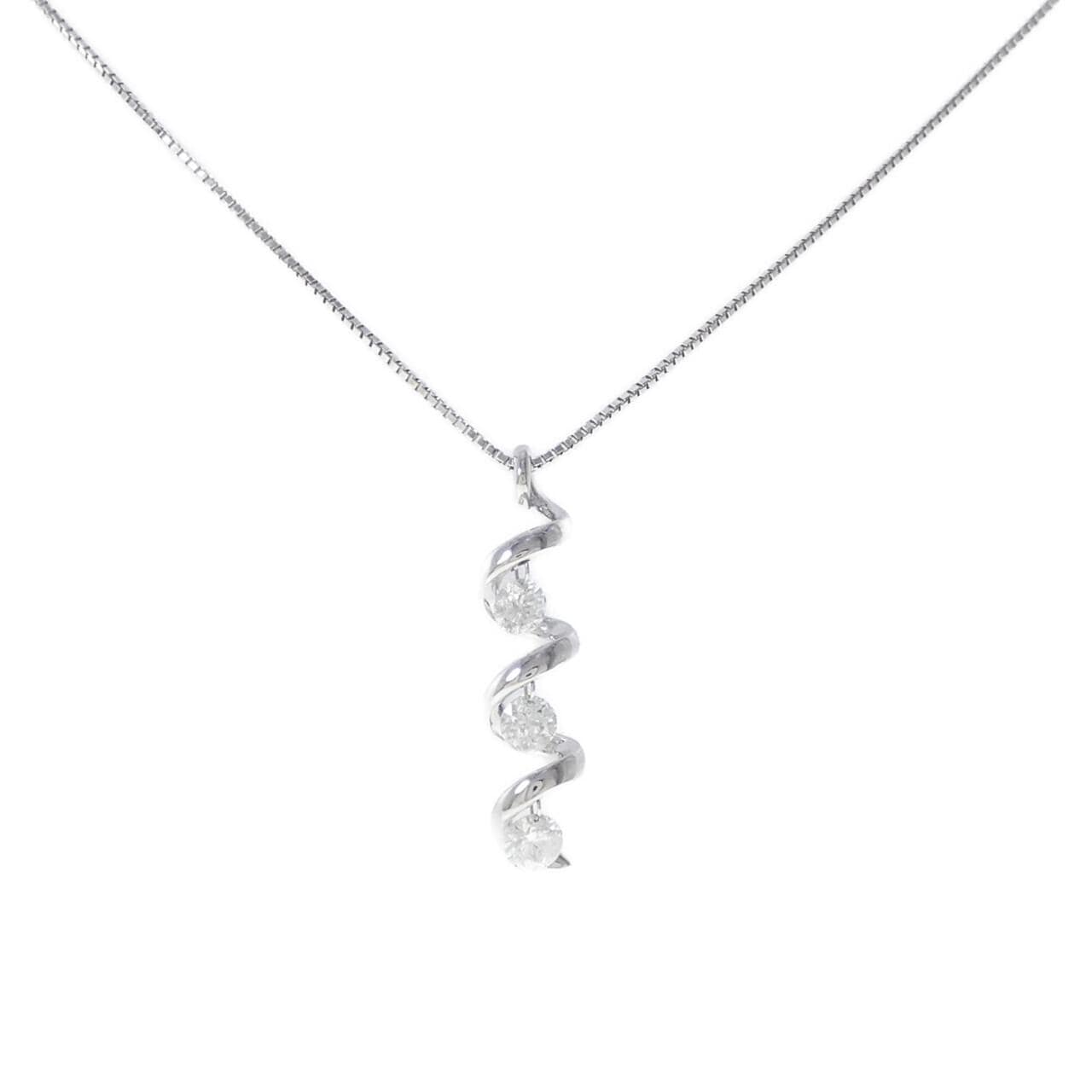 K18WG ダイヤモンド ネックレス 0.53CT