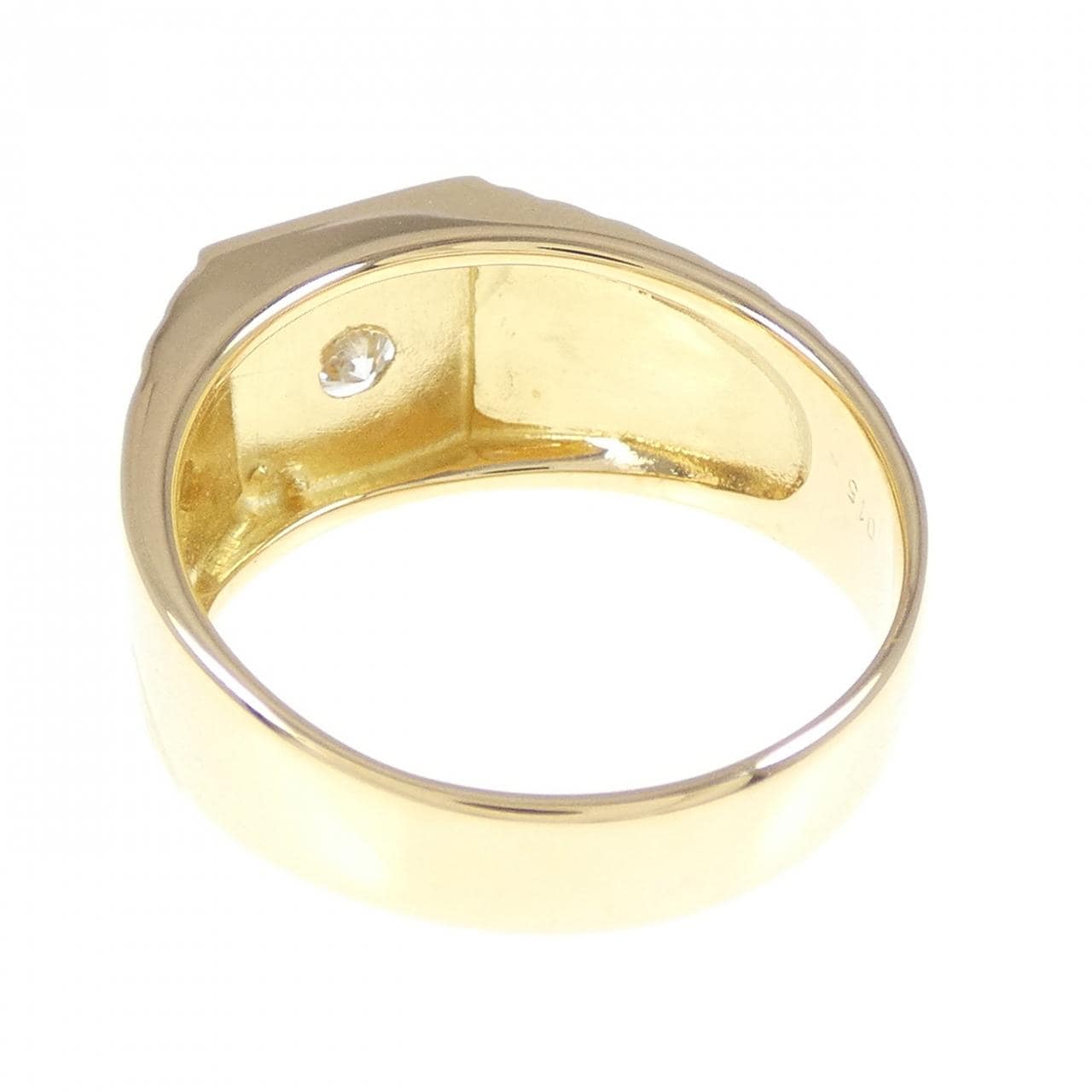 K18YG 印台 ダイヤモンド リング 0.15CT