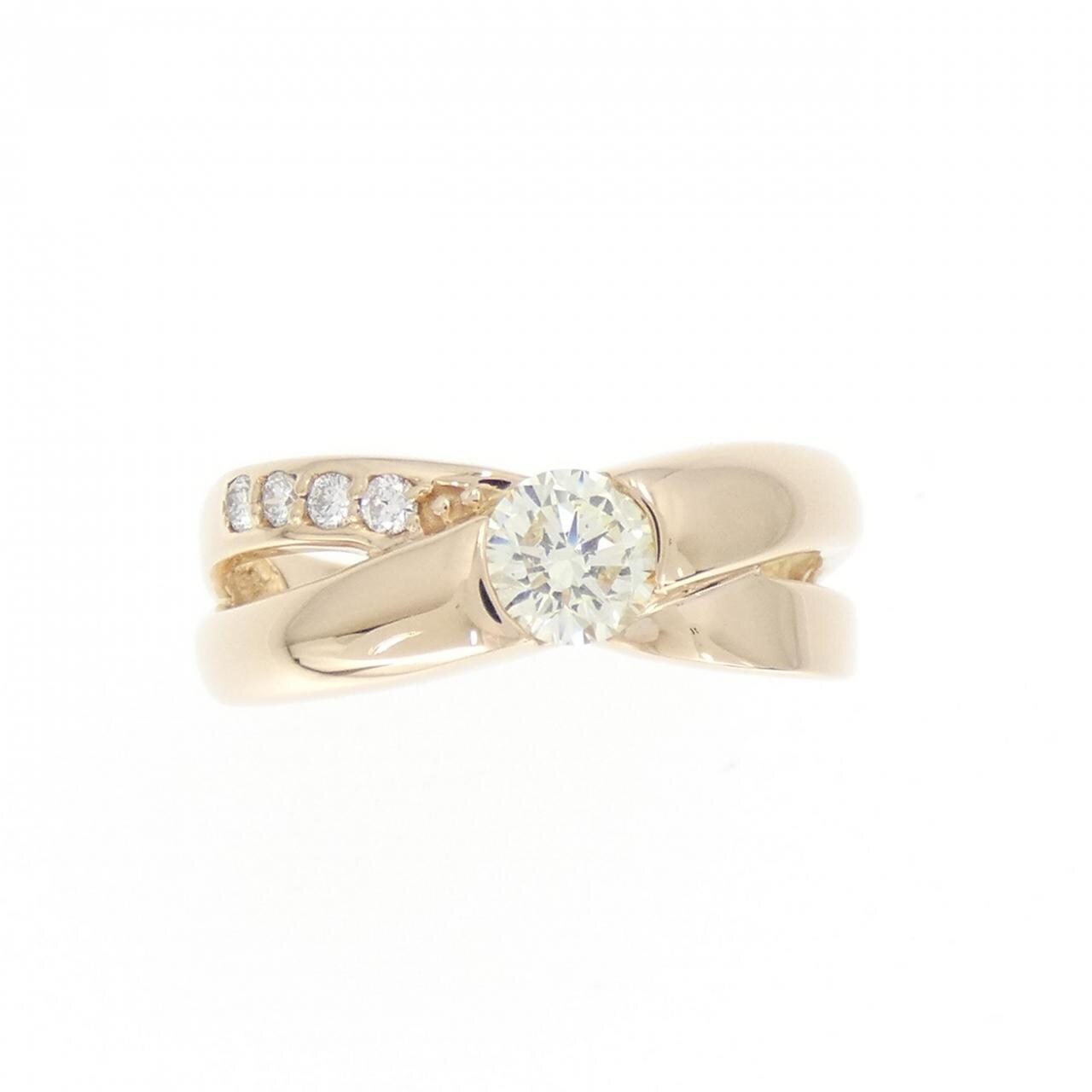 K18PG ダイヤモンド リング 0.37CT