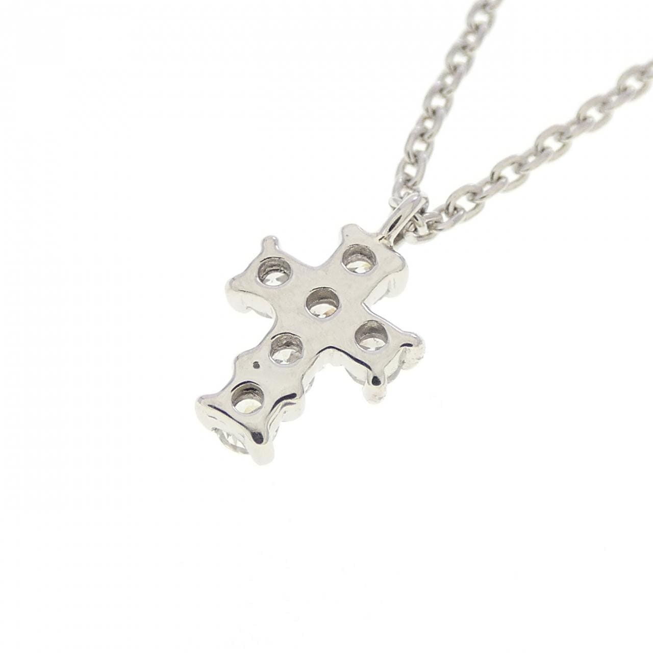 PT900/PT850 クロス ダイヤモンド ネックレス 0.15CT