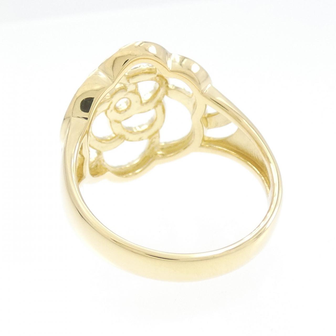 K18YG花朵鑽石戒指0.40CT