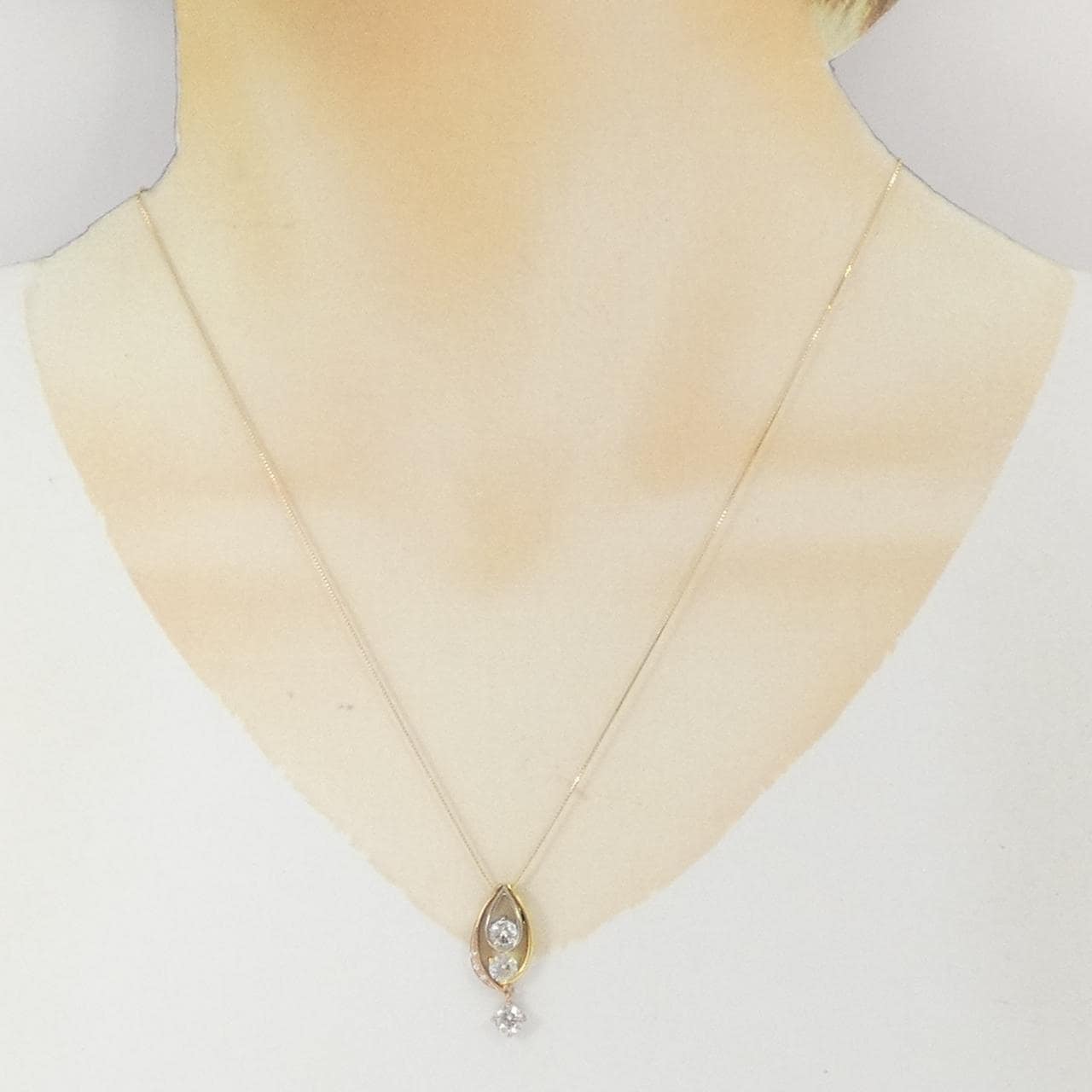 K18スリーカラー 2WAY ダイヤモンド ネックレス 1.00CT