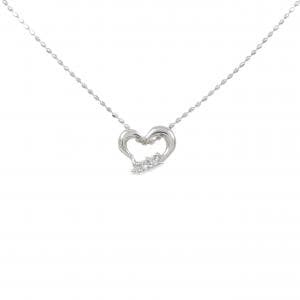 K10WG ハート ダイヤモンド ネックレス 0.04CT