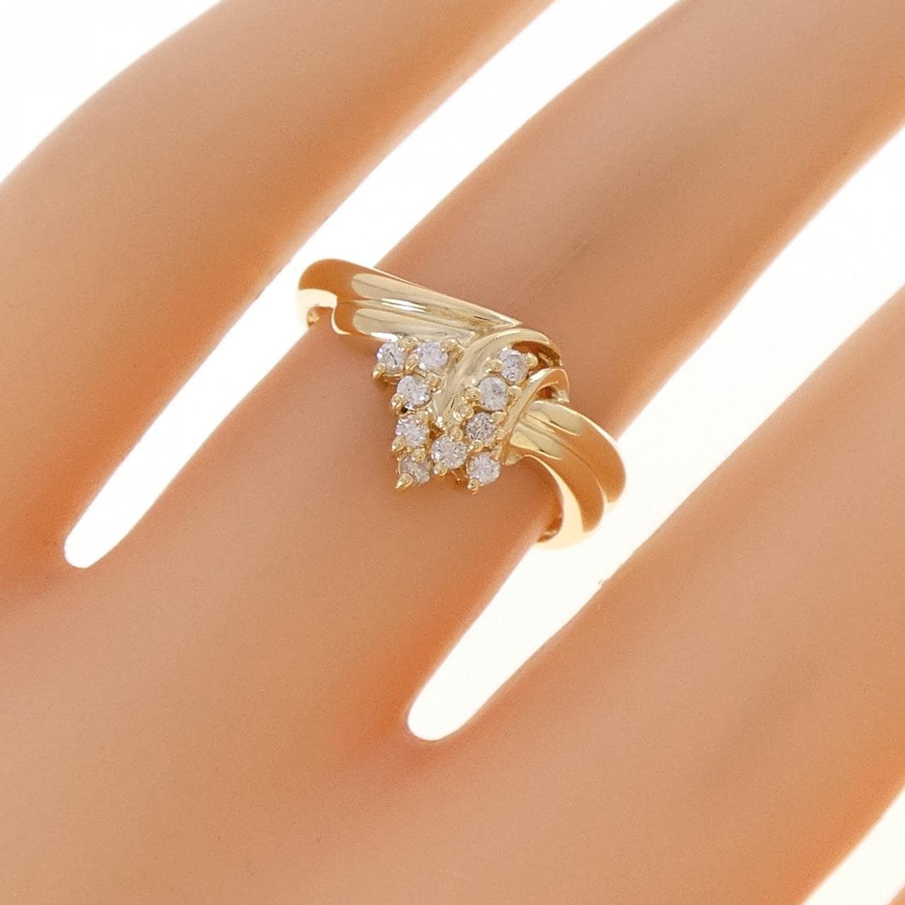 K18YG ダイヤモンド リング 0.13CT