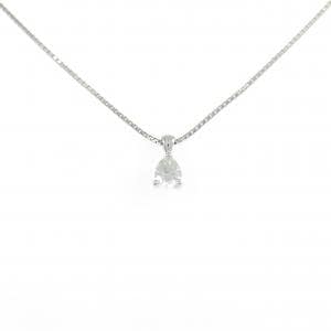 K18WG/PT850 ダイヤモンド ネックレス 0.24CT