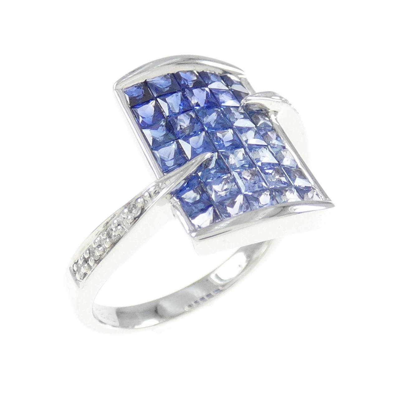 K18WG Sapphire Ring 1.75CT