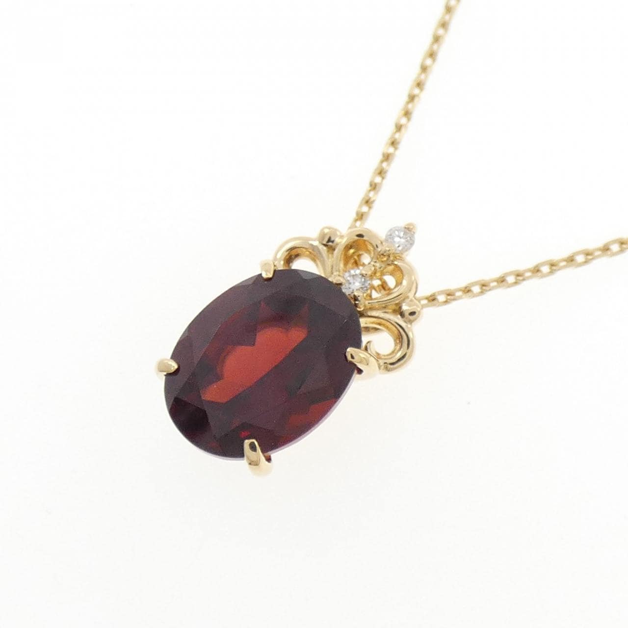 K18YG ガーネット ネックレス