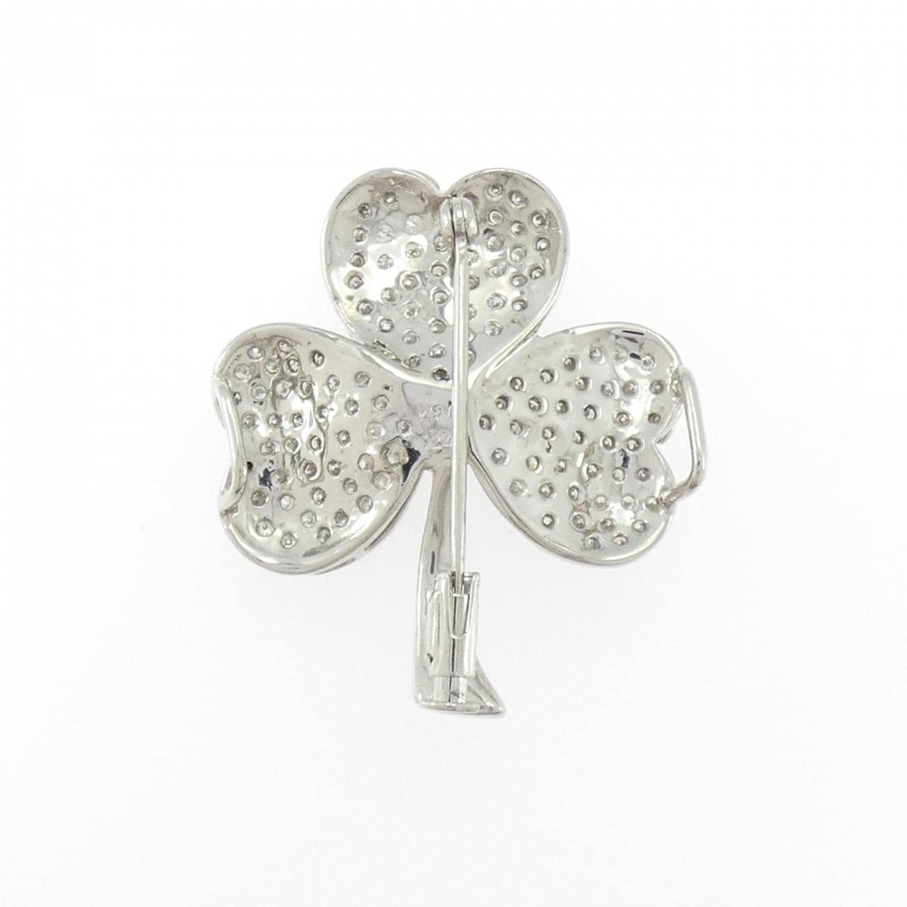 K18WG ダイヤモンド ブローチ 1.22CT
