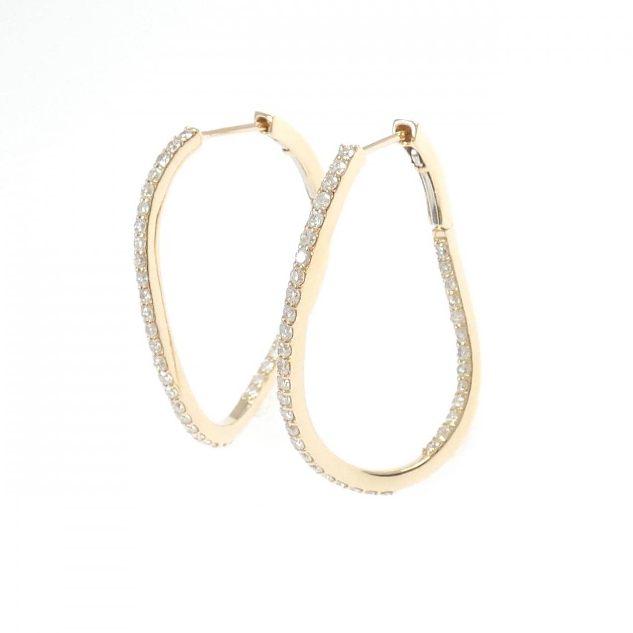 K18PG ダイヤモンド ピアス 0.76CT