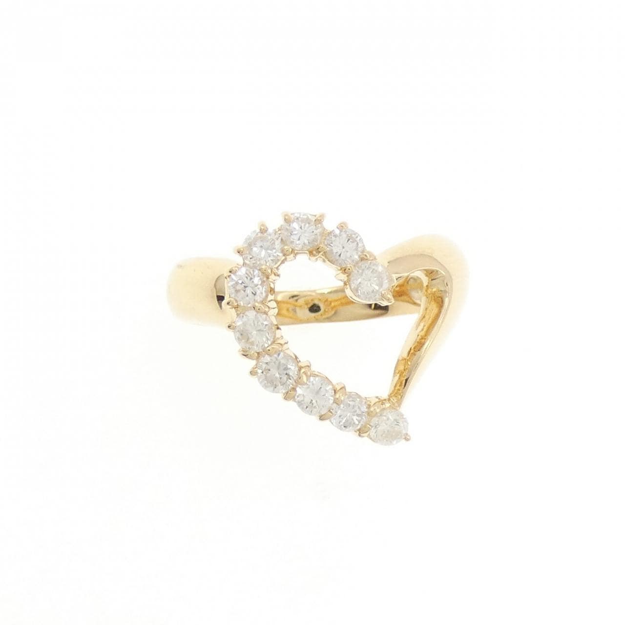 K18YG ハート ダイヤモンド リング 0.53CT