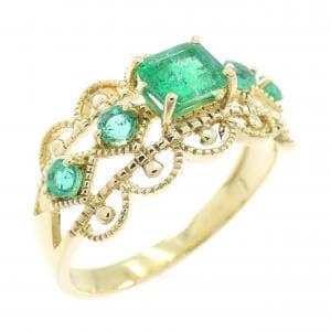 ジーエスティービー エメラルド リング 0.40CT