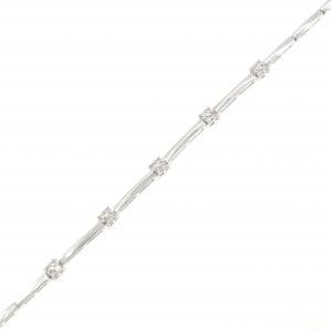 K18WG ダイヤモンド ブレスレット 0.25CT