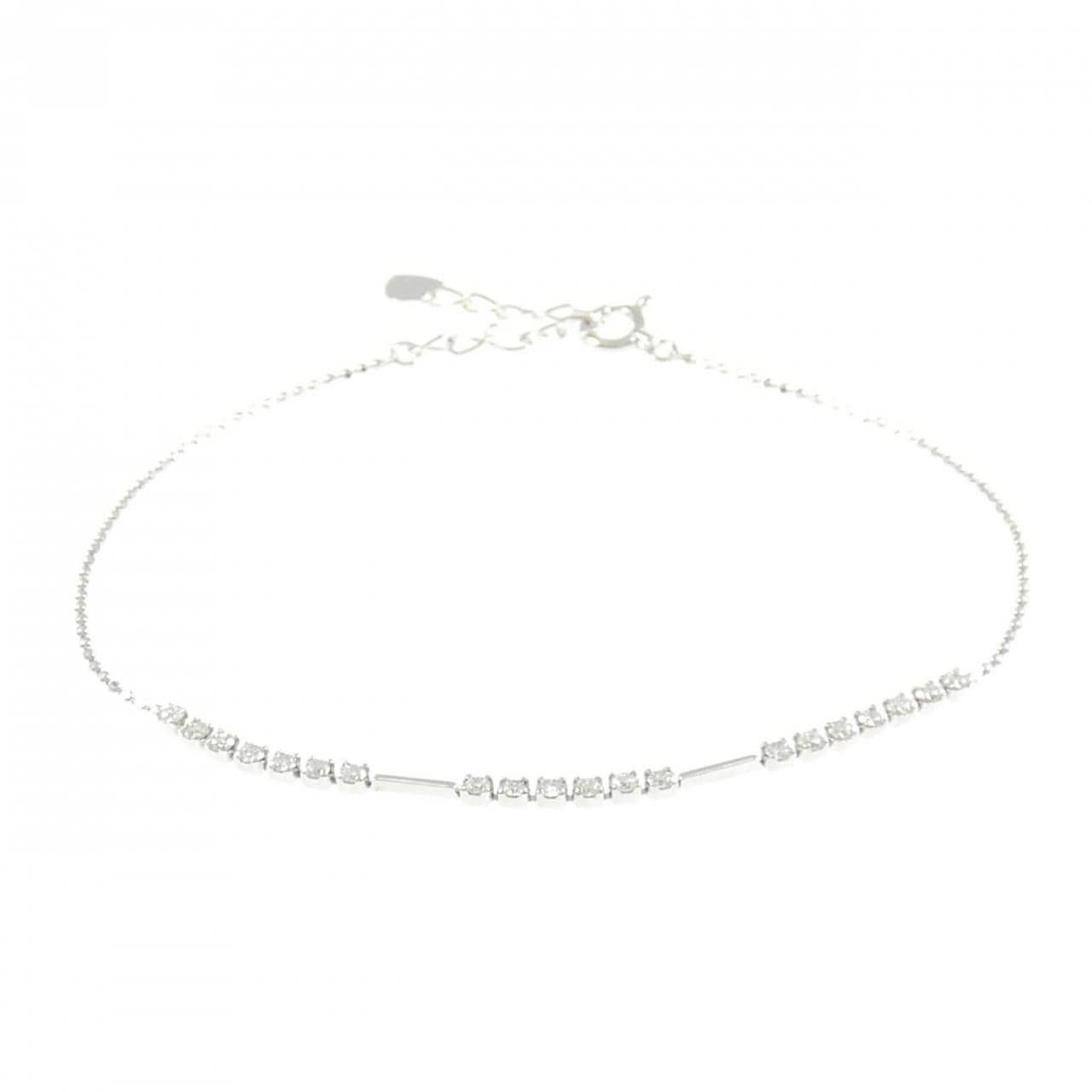 K18WG ダイヤモンド ブレスレット 0.30CT