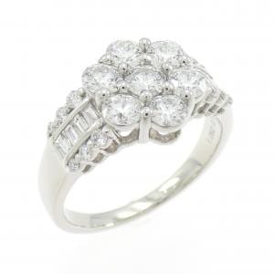 PT900 フラワー ダイヤモンド リング 1.062CT