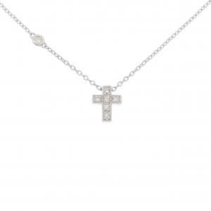スタージュエリー クロス ダイヤモンド ネックレス 0.07CT