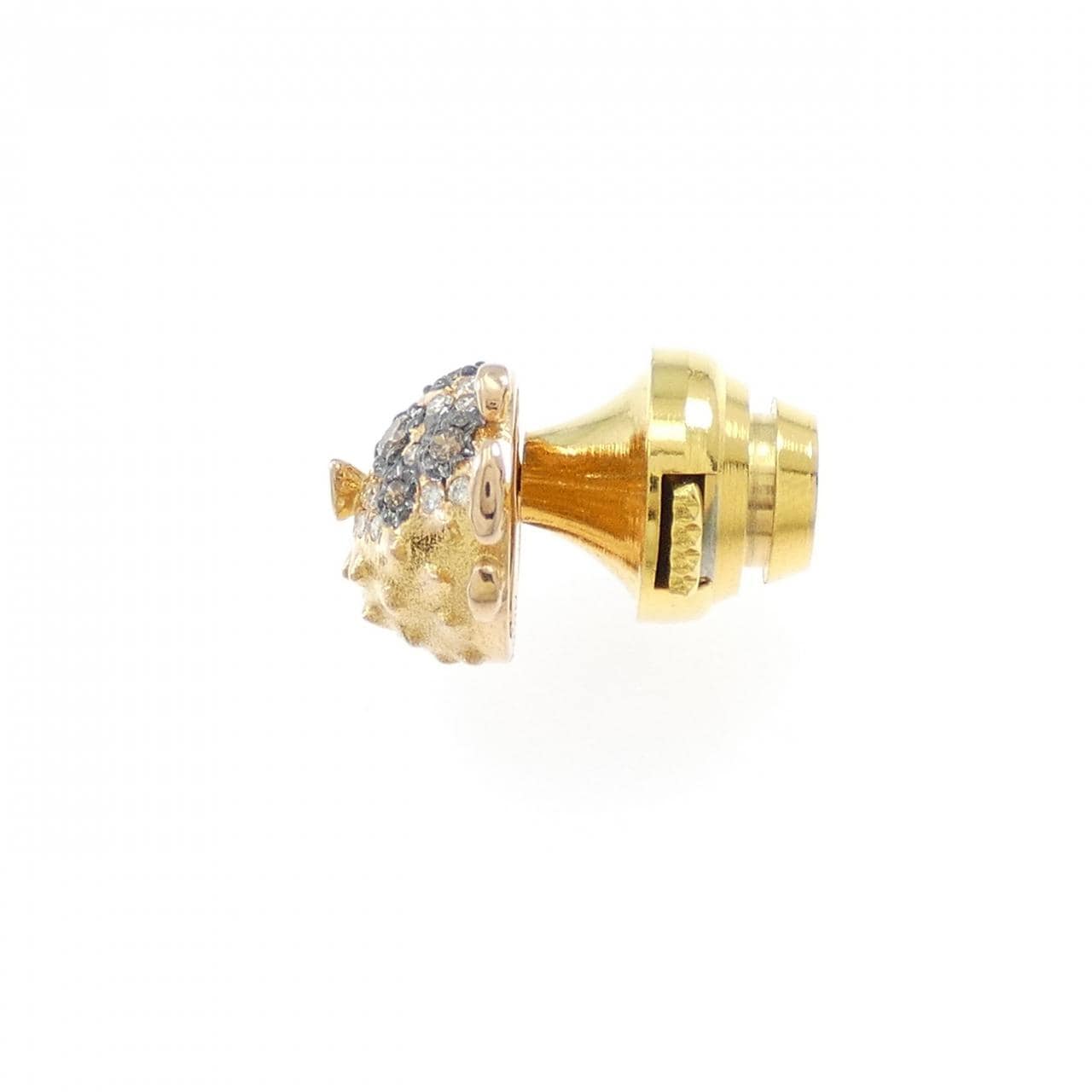 K18PG/K18BG フィッシュ ルビー ブローチ 0.04CT