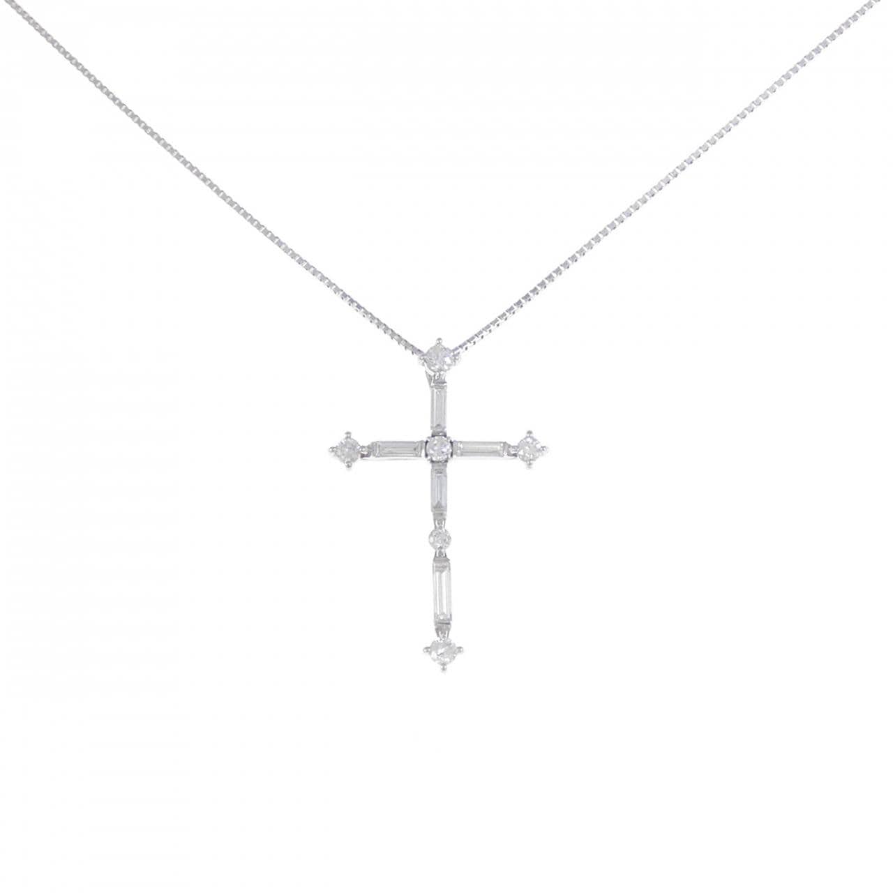 PT クロス ダイヤモンド ネックレス 0.50CT