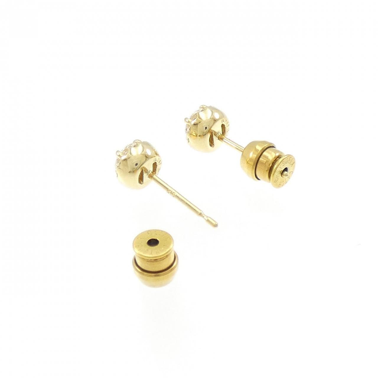 [Remake] K18YG/ST Diamond Earrings 0.247CT 0.263CT EF SI2 3EXT-EXT